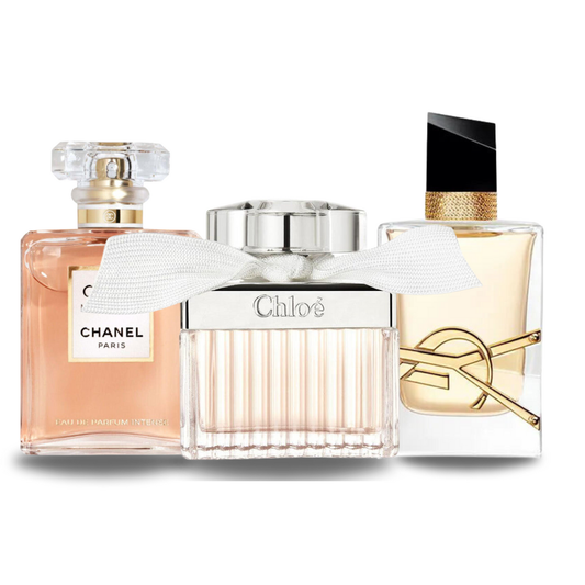 Conjunto de 3 perfumes | Chanel COCO MADEMOISELLE, Yves Saint Laurent LIBRE i CHLOÉ 100 ml
